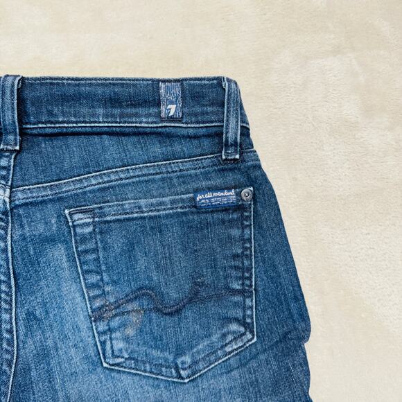 7 For All Mankind Jeans Womens 26 Med Wash Blue Denim Gwenevere‎ High Rise Ankle - Picture 10 of 14